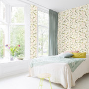 Papier peint vinyle sur intissé Fleurs Bucoliques rose et vert - Sélection - Rasch - 582215