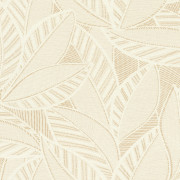 Papier peint vinyle sur intissé Tapis de Feuilles beige camel - Sélection - Rasch - 693492