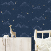 Papier peint intissé Nuage bleu nuit - Sweet Dreams - Ugépa - N07311