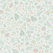 Papier peint intissé Semi Fleurs vert rose ocre - Sweet Dreams - Ugépa - N06604