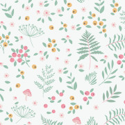 Papier peint intissé Semi Fleurs vert rose - Sweet Dreams - Ugépa - N06603
