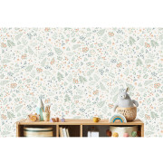 Papier peint intissé Semi Fleurs vert bleu - Sweet Dreams - Ugépa - N06601