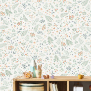 Papier peint intissé Semi Fleurs vert bleu - Sweet Dreams - Ugépa - N06601