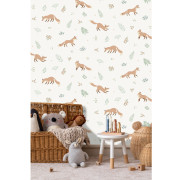 Papier peint intissé Renards orange blanc - Sweet Dreams - Ugépa - N06407