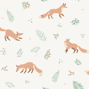 Papier peint intissé Renards orange blanc - Sweet Dreams - Ugépa - N06407