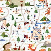 Papier peint intissé Chevaliers multicolore - Sweet Dreams - Ugépa - N06310