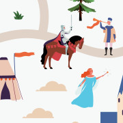 Papier peint intissé Chevaliers multicolore - Sweet Dreams - Ugépa - N06310