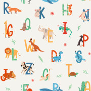 Papier peint intissé Alphabet Lettres Animaux - Sweet Dreams - Ugépa - N06110