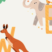 Papier peint intissé Alphabet Lettres Animaux - Sweet Dreams - Ugépa - N06110