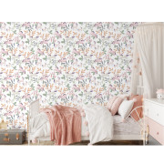 Papier peint intissé Licornes vert rose ocre - Sweet Dreams - Ugépa - M96210