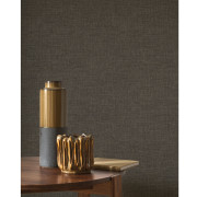 Papier peint intissé Flax noir fusain- Tailor Made - Casadeco - MADE202129999