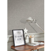 Papier peint intissé Flax gris souris - Tailor Made - Casadeco - MADE202129358
