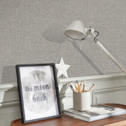 Papier peint intissé Flax gris souris - Tailor Made - Casadeco - MADE202129358