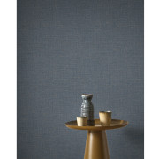 Papier peint intissé Flax bleu denim - Tailor Made - Casadeco - MADE202126304