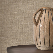 Papier peint intissé Flax noisette - Tailor Made - Casadeco - MADE202122843