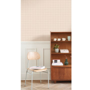 Papier peint intissé Houndstooth rose poudre - Tailor Made - Casadeco - MADE202104296