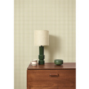 Papier peint intissé Gingham Charm Vichy vert tilleul - Tailor Made - Casadeco - MADE202067052