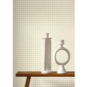 Papier peint intissé Houndstooth beige lin - Tailor Made - Casadeco - MADE202101024