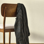 Papier peint intissé Houndstooth beige lin - Tailor Made - Casadeco - MADE202101024