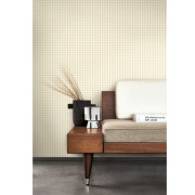 Papier peint intissé Gingham Charm Vichy beige sable - Tailor Made - Casadeco - MADE202061012