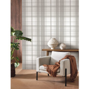 Papier peint intissé Tartan Touch gris duvet - Tailor Made - Casadeco - MADE202059418