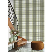 Papier peint intissé Tartan Touch vert amande - Tailor Made - Casadeco - MADE202057210
