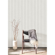 Papier peint intissé Plaid Line gris duvet - Tailor Made - Casadeco - MADE202049257