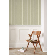 Papier peint intissé Plaid Line vert amande - Tailor Made - Casadeco - MADE202047326