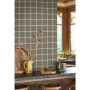 Papier peint intissé Smooth Grid noir fusain - Tailor Made - Casadeco - MADE202039780