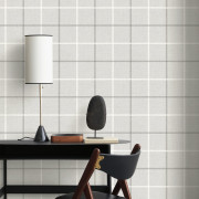Papier peint intissé Smooth Grid gris duvet - Tailor Made - Casadeco - MADE202039111