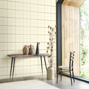 Papier peint intissé Smooth Grid grège - Tailor Made - Casadeco - MADE202031210