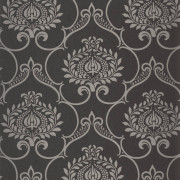 Papier peint intissé Panache noir fusain - Elixir - Casadeco - EXIR202019907