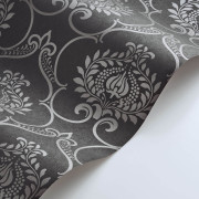 Papier peint intissé Panache noir fusain - Elixir - Casadeco - EXIR202019907