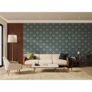 Papier peint intissé Panache vert Empire - Elixir - Casadeco - EXIR202017900