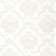 Papier peint intissé Panache blanc antique - Elixir - Casadeco - EXIR202010160