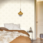 Papier peint intissé Panache blanc antique - Elixir - Casadeco - EXIR202010160