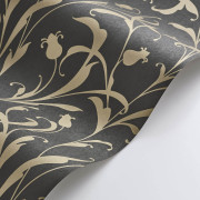 Papier peint intissé Opaline noir fusain - Elixir - Casadeco - EXIR202009277