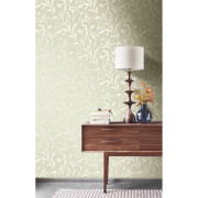 Papier peint intissé Opaline vert amande - Elixir - Casadeco - EXIR202007129