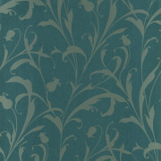 Papier peint intissé Opaline bleu paon - Elixir - Casadeco - EXIR202006730