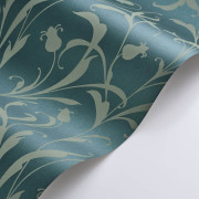 Papier peint intissé Opaline bleu paon - Elixir - Casadeco - EXIR202006730