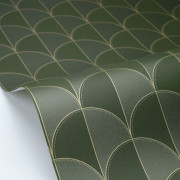 Papier peint vinyle sur intissé Mariette vert bouteille - Maison Siméon - Caselio - MSI107414126