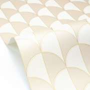 Papier peint vinyle sur intissé Mariette beige - Maison Siméon - Caselio - MSI107410103
