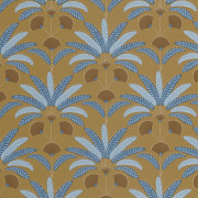 Papier peint vinyle sur intissé Gisèle ocre indigo - Maison Siméon - Caselio - MSI107400728