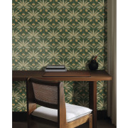 Papier peint vinyle sur intissé Gisèle vert bouteille - Maison Siméon - Caselio - MSI107400451