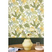 Papier peint vinyle sur intissé Kaléa vert jaune - Éléa - Caselio - ELEA107367220