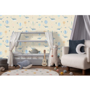 Papier peint intissé Baleine et Montgolfière jaune - Sweet Dreams - Ugépa - N06202