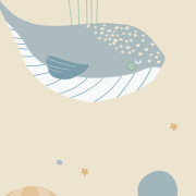 Papier peint intissé Baleine et Montgolfière jaune - Sweet Dreams - Ugépa - N06202
