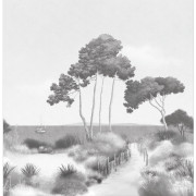 Panoramique intissé Ocean Seaside noir et blanc - 300X310cm - Moonlight 3 - Caselio - MNL3107270909