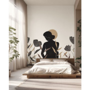Panoramique intissé Moon Woman noir et blanc - 300X310cm - Moonlight 3 - Caselio - MNL3107240909