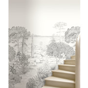 Panoramique intissé Southern Painting noir et blanc - 200X250cm - Moonlight 3 - Caselio - MNL3104710905